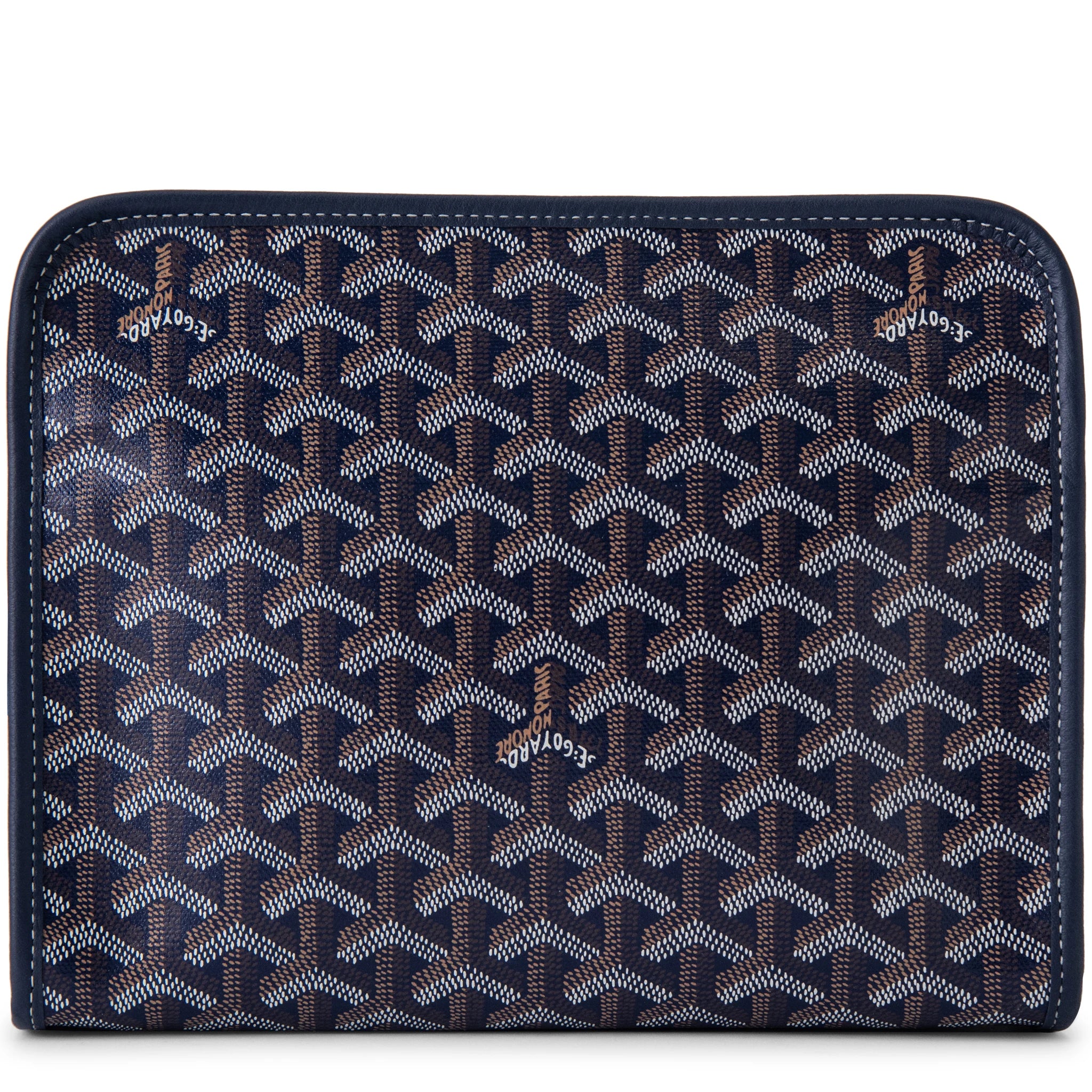 Back View of Goyard Jouvence MM Washbag Navy Blue